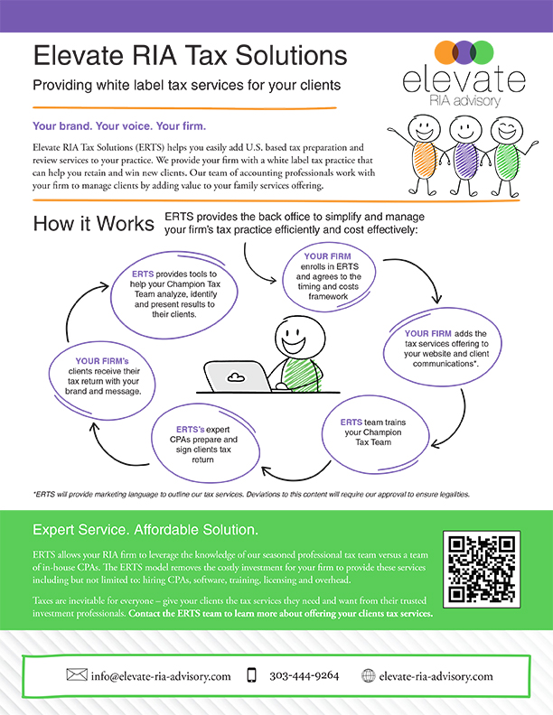 Elevate RIA Tax Solutions Sell Sheet